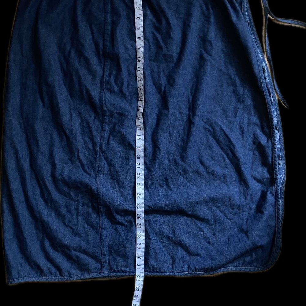 Handmade Reversible Denim Wrap skirt - Picture 2 of 13